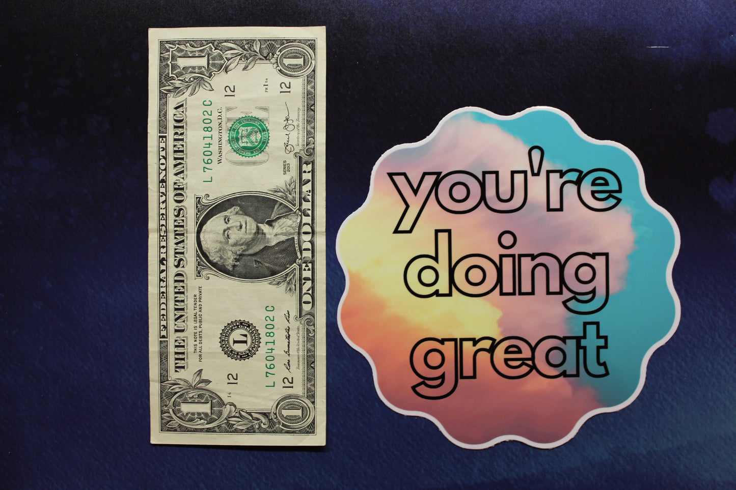 You're Doing Great Glossy Vinyl Bumper Sticker