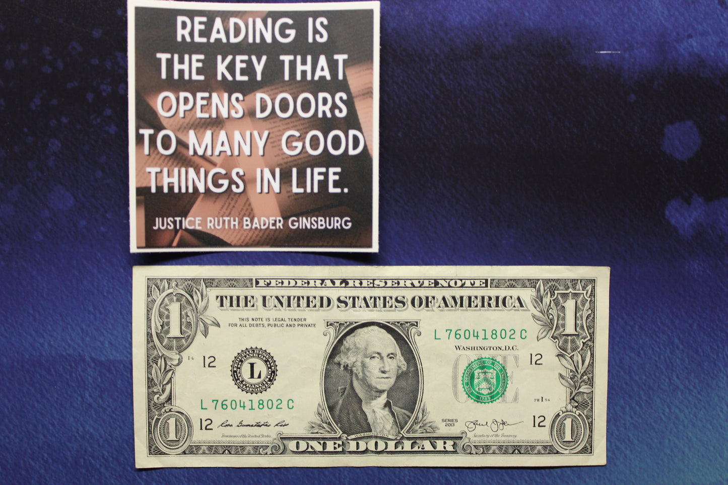 RBG - Reading Is Key Vinyl Sticker