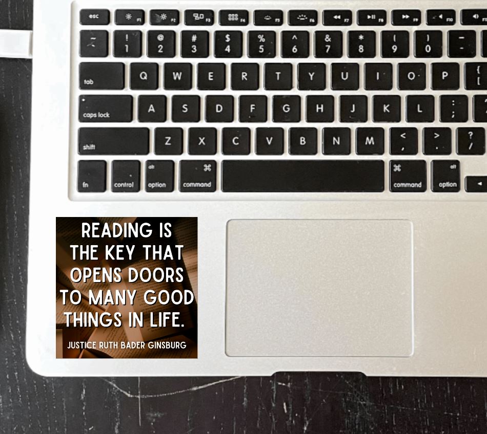 RBG - Reading Is Key Vinyl Sticker