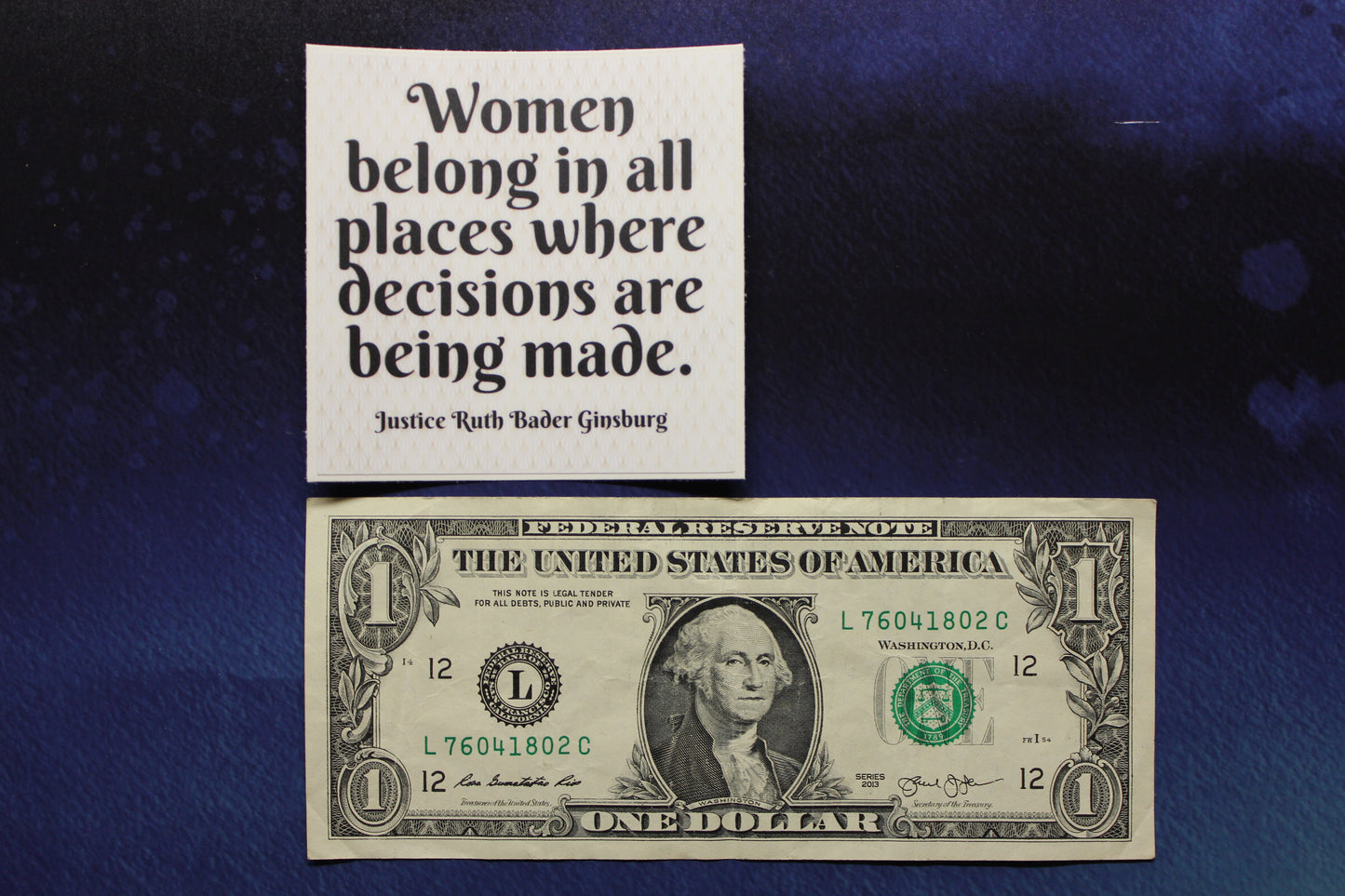 RBG - Women Belong In All Places Vinyl Sticker