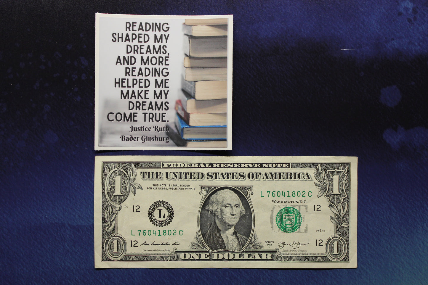 RBG - Reading Is Key Vinyl Sticker