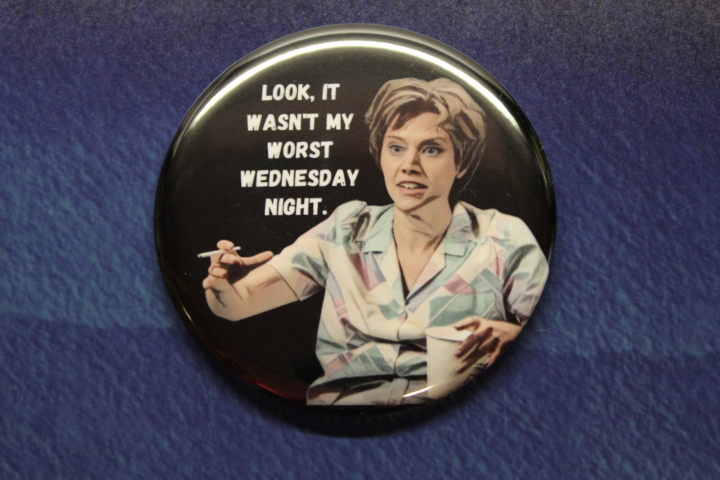 SNL Ms Rafferty Button Magnet or Bottle Opener