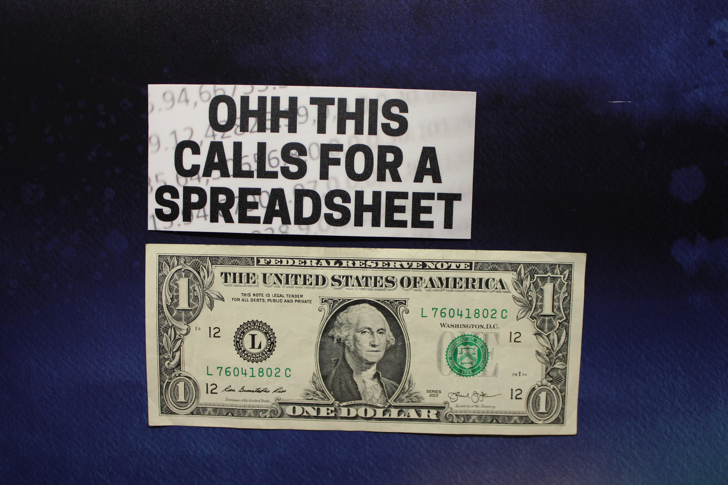 Oh This Calls For a Spreadsheet Vinyl Sticker