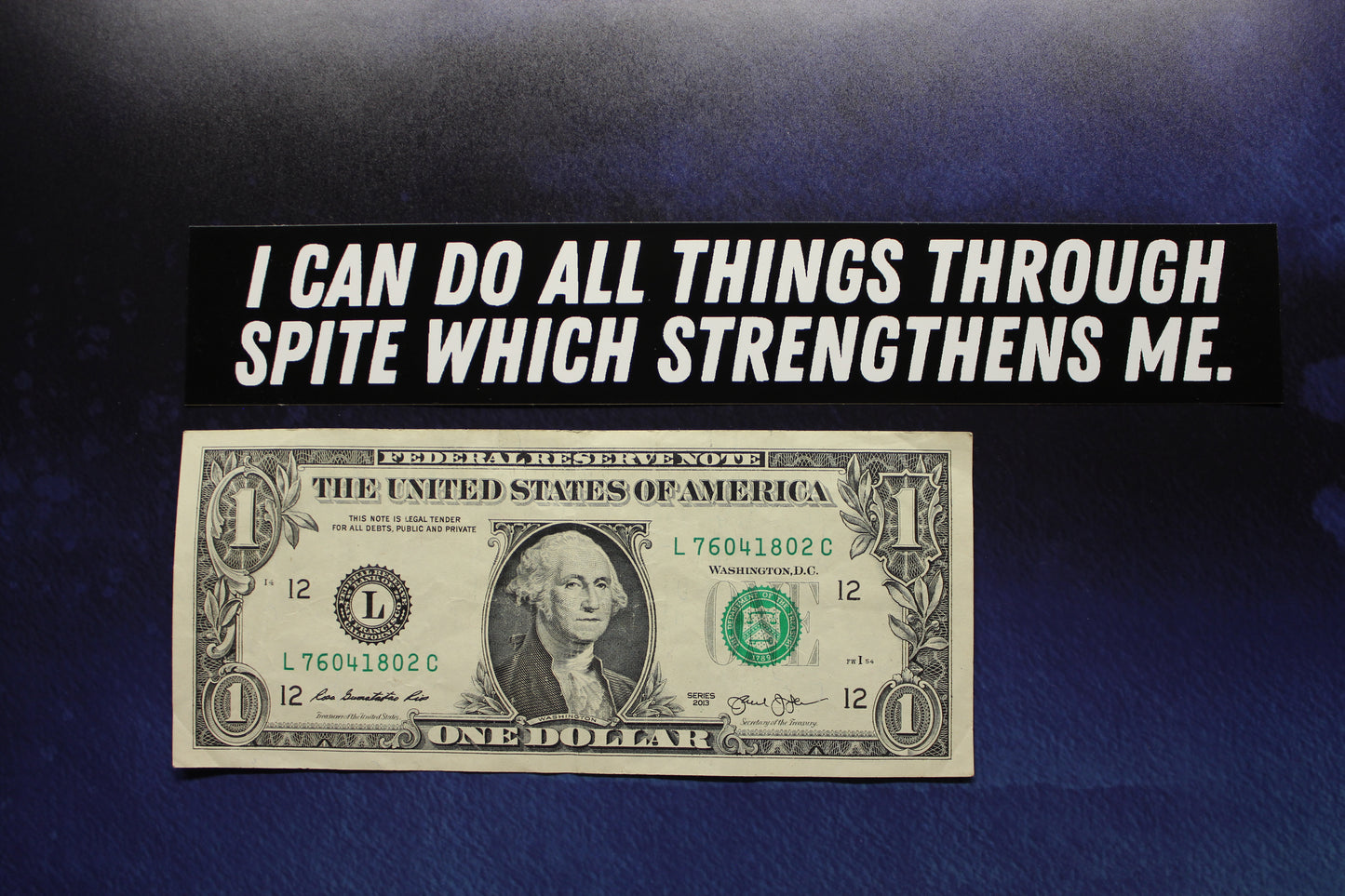 I Can Do All Things Through Spite Which Strengthens Me Vinyl Sticker