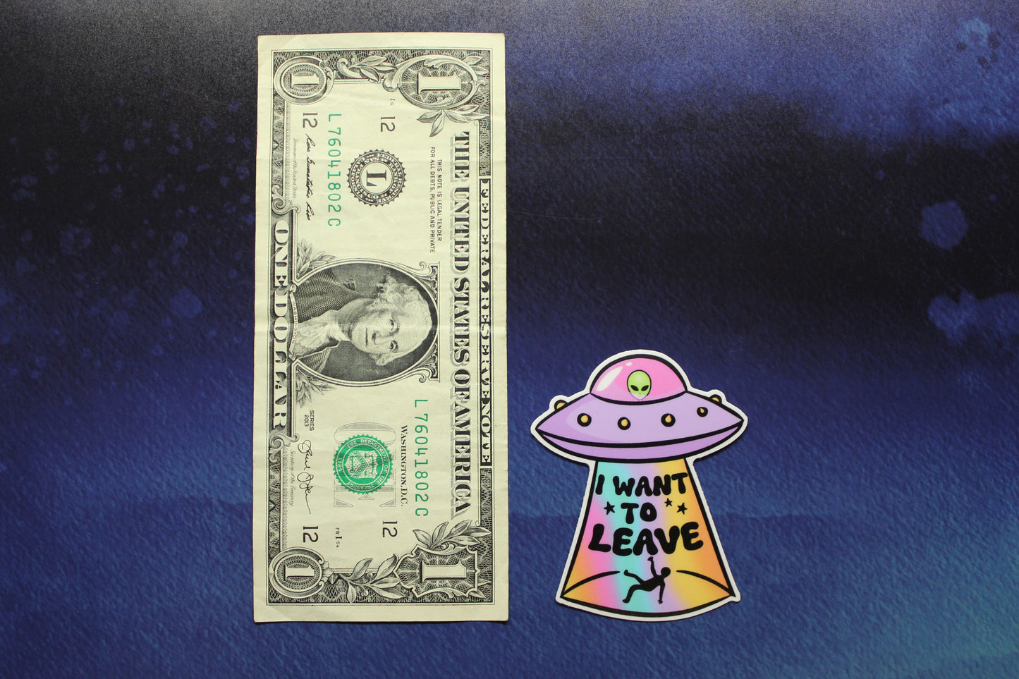 I Want To Leave Vinyl Alien Sticker