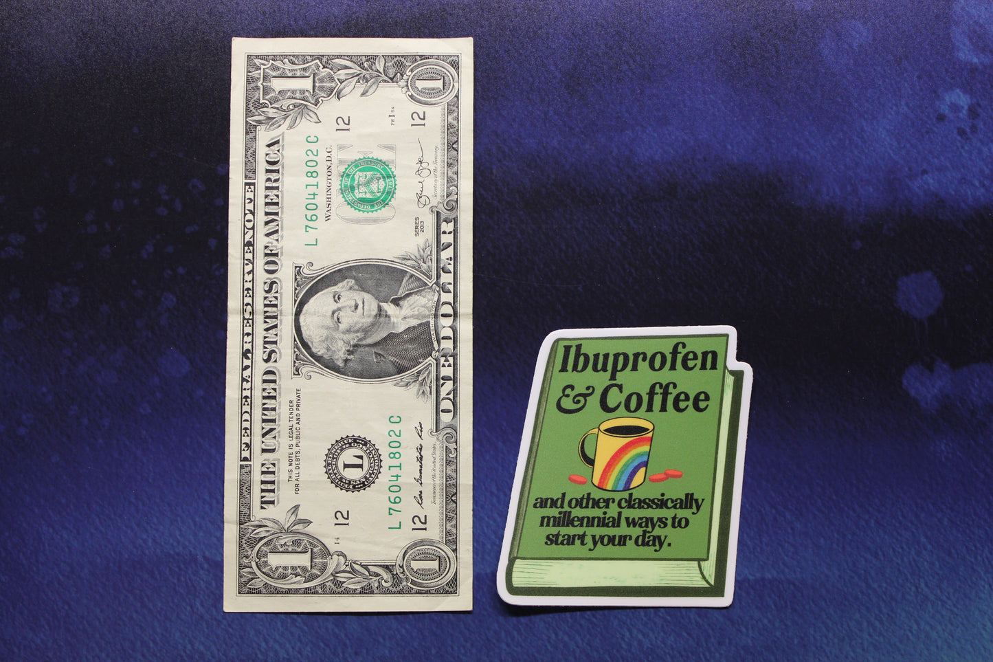 Ibuprofen & Coffee Vinyl Sticker
