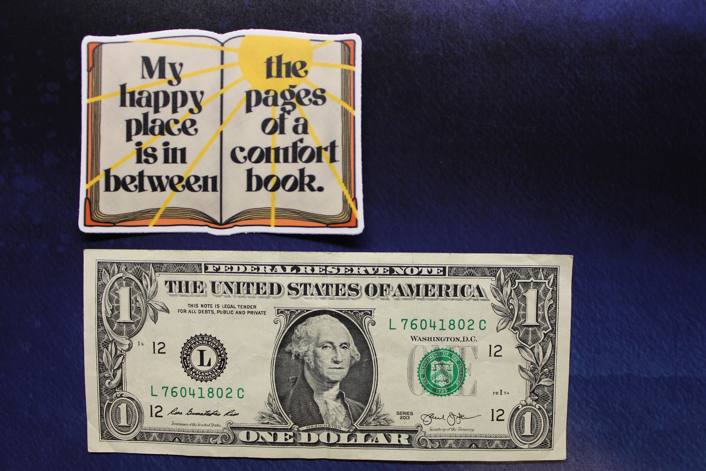 Comfort Book Vinyl Sticker