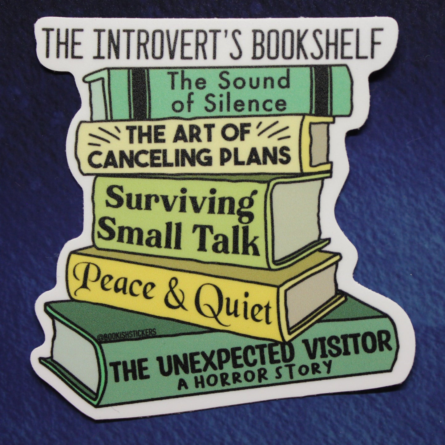 The Introvert's Bookshelf Vinyl Sticker