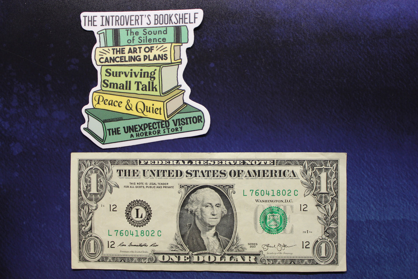The Introvert's Bookshelf Vinyl Sticker