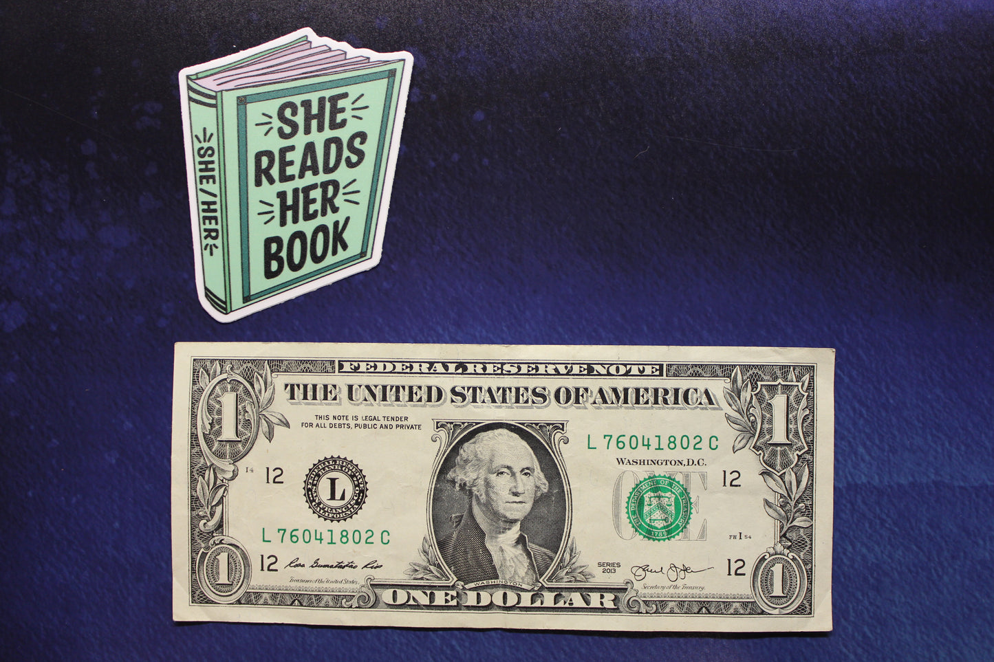 She/Her Pronoun Book Vinyl Sticker