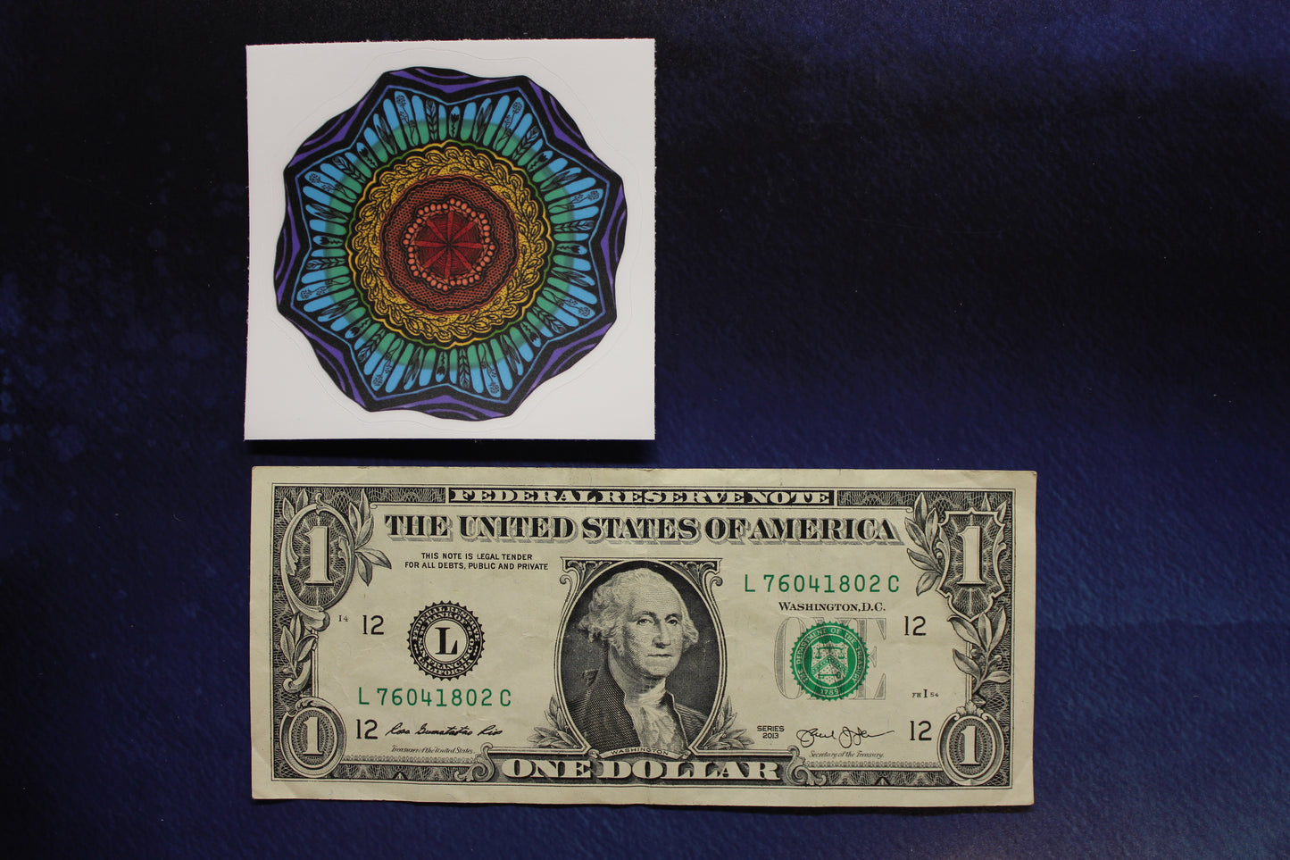 Rainbow Mandala Vinyl Sticker