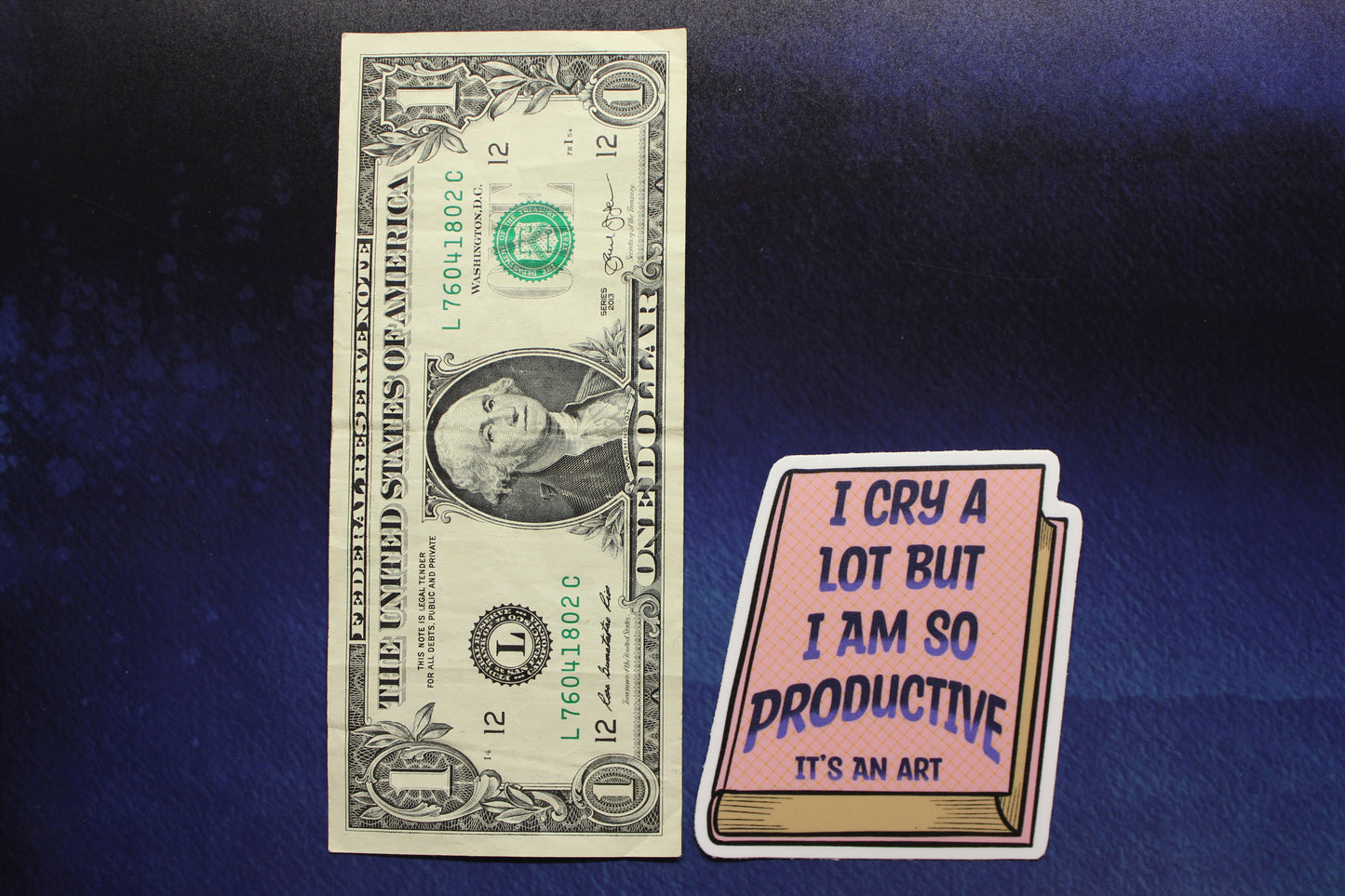 I Cry A Lot But I Am So Productive Vinyl Sticker