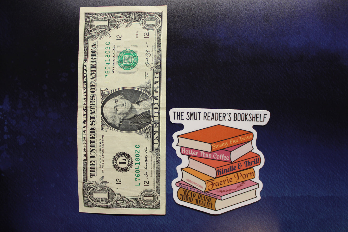 The Smut Reader's Bookshelf Vinyl Sticker