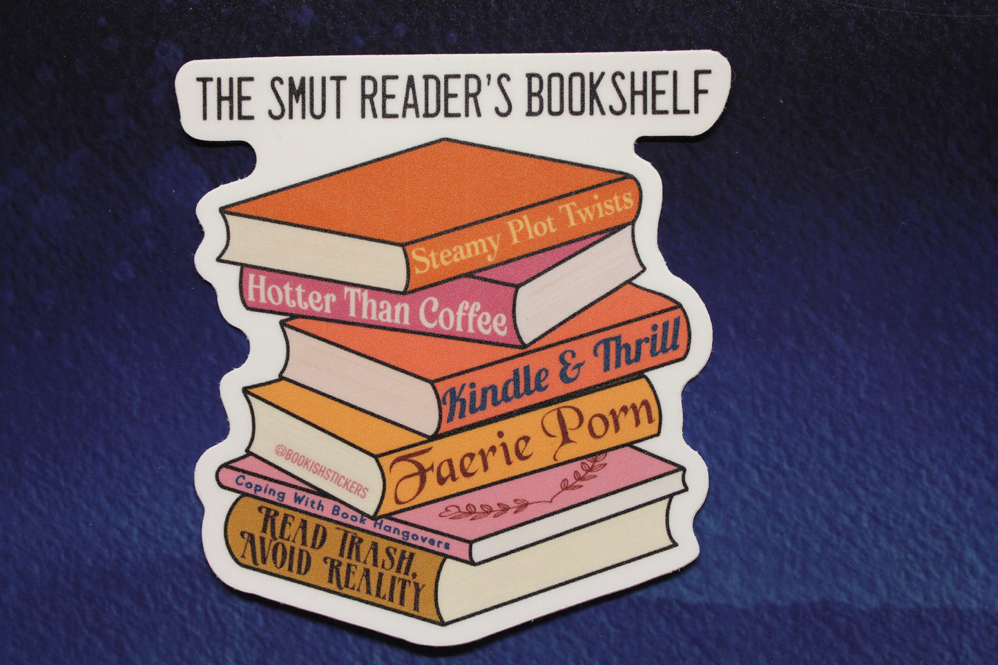 The Smut Reader's Bookshelf Vinyl Sticker