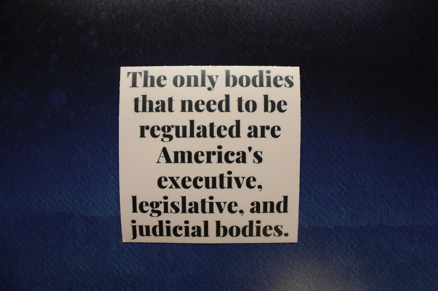 The Only Bodies That Need To Be Regulated Vinyl Bumper Sticker