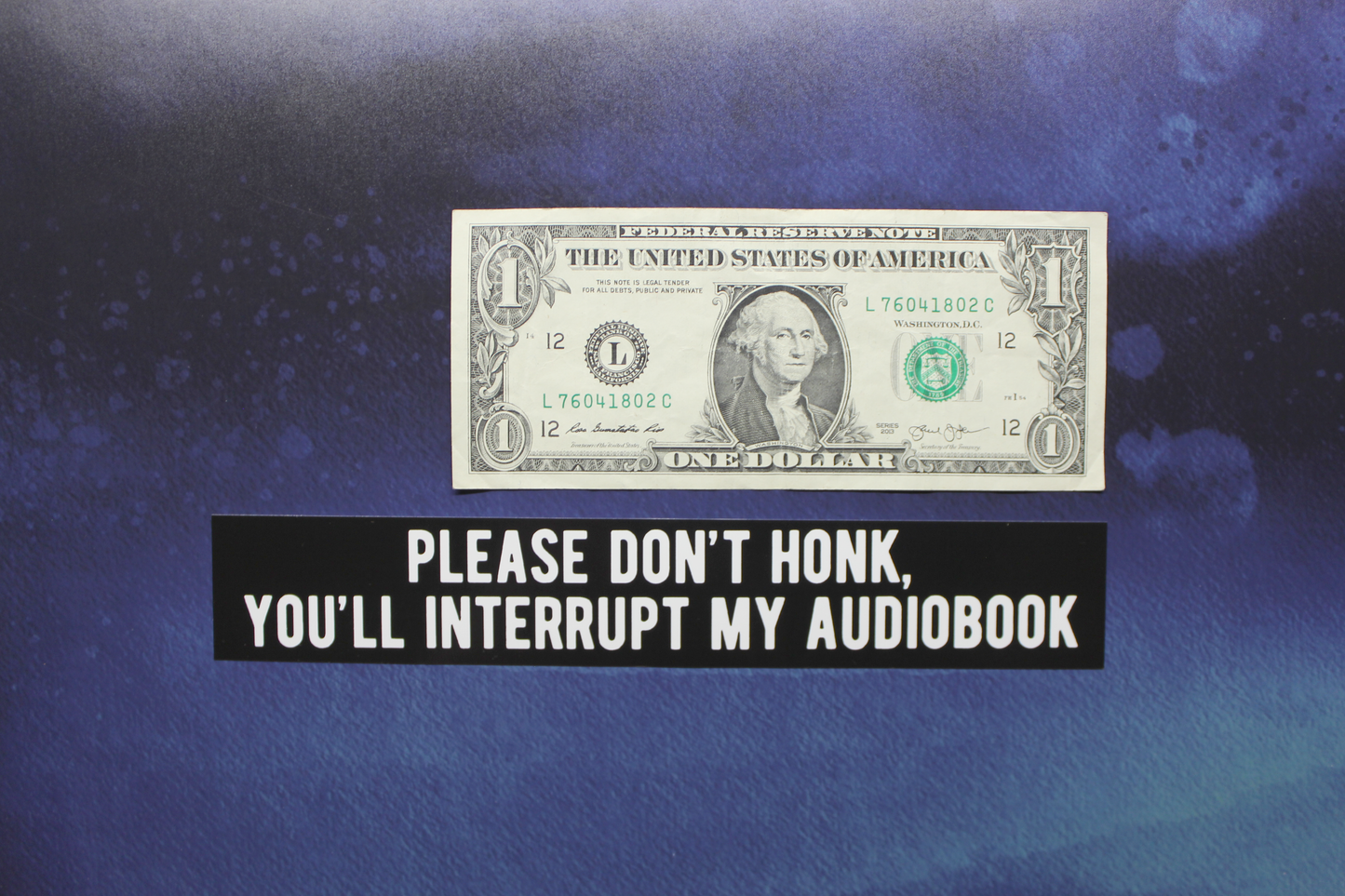 Please Don't Honk You'll Interrupt My Audiobook Vinyl Sticker