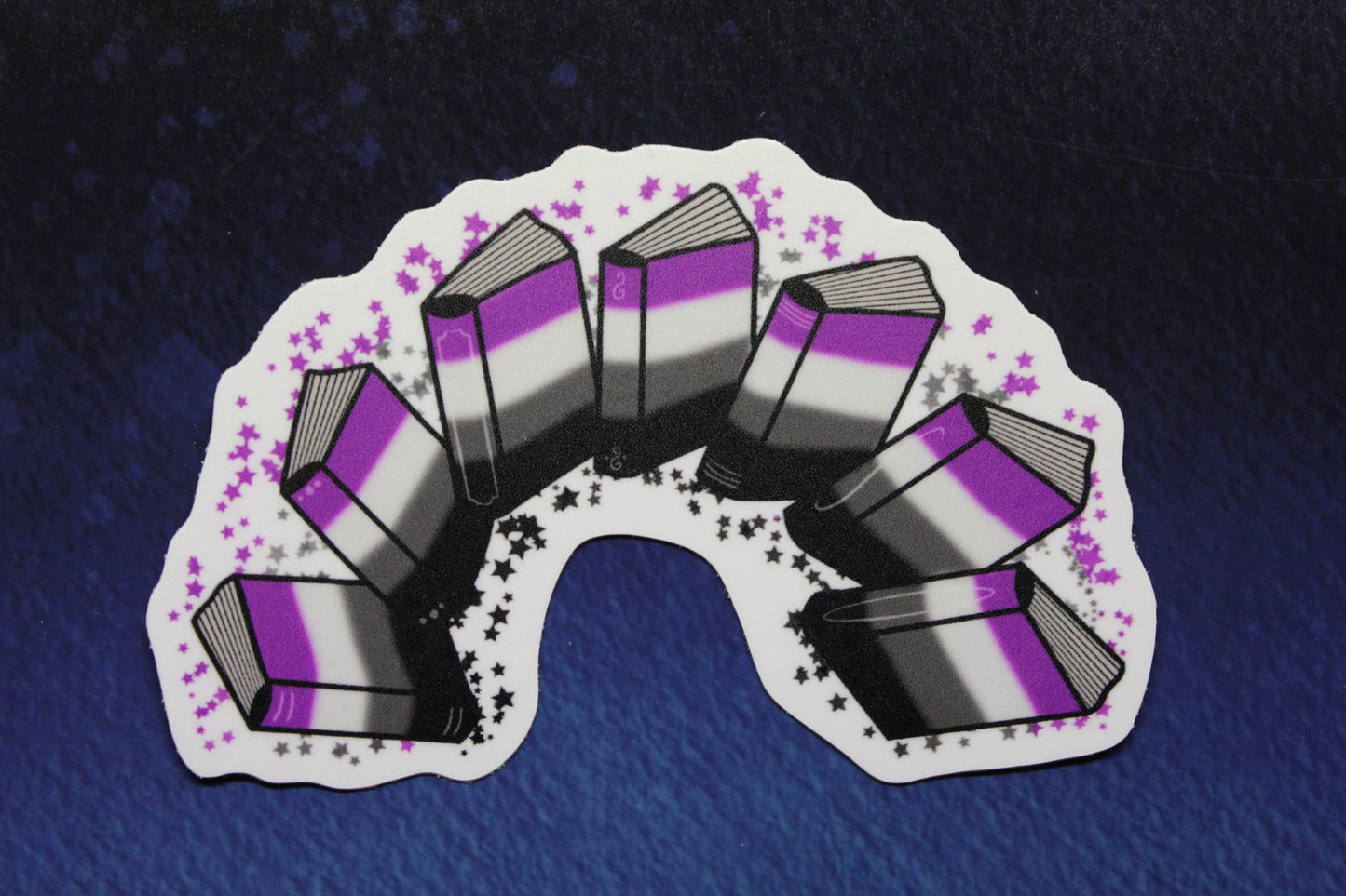 Ace Pride Book Rainbow Vinyl Sticker