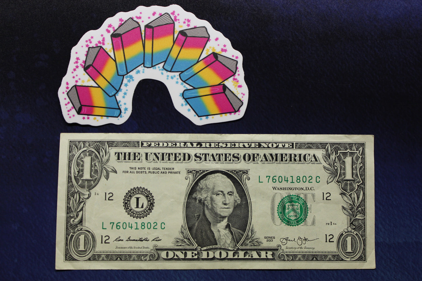 Pan Pride Book Rainbow Vinyl Sticker