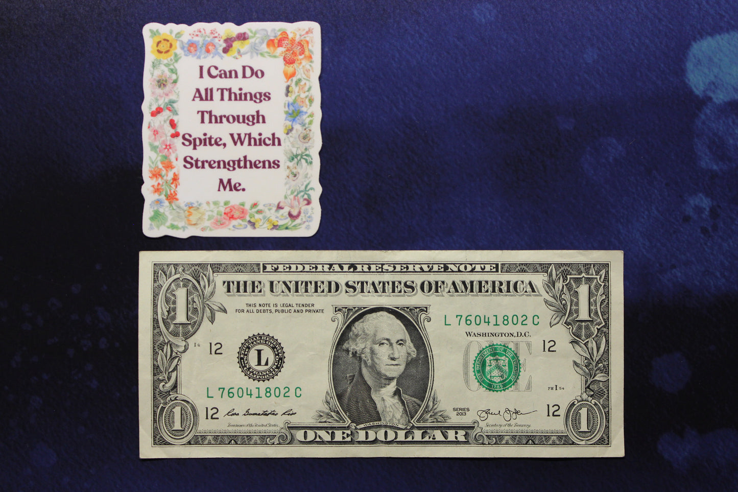 I Can Do All Things Through Spite Which Strengthens Me Floral Vinyl Sticker