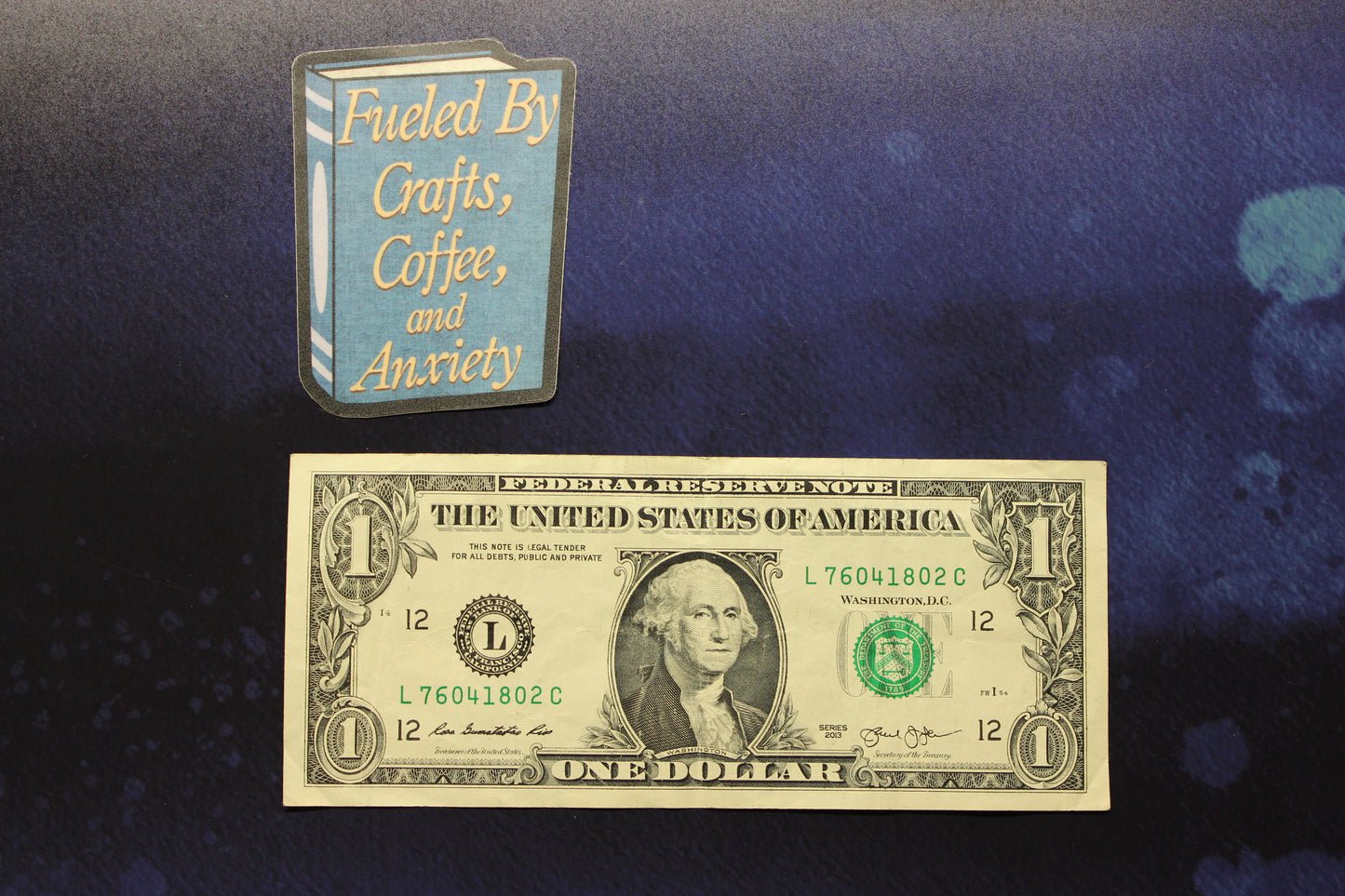 Fueled By Crafts, Coffee, and Anxiety Vinyl Sticker