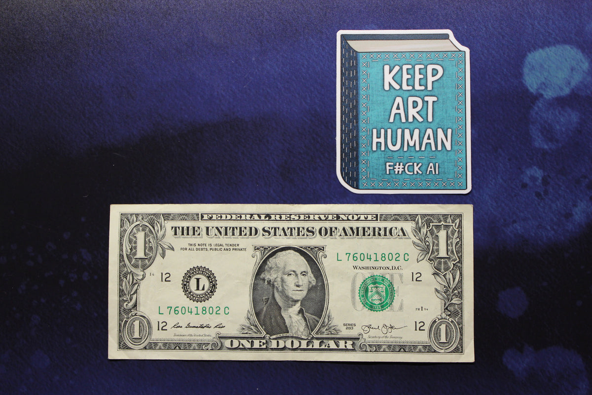 Keep Art Human F#ck AI Vinyl Sticker