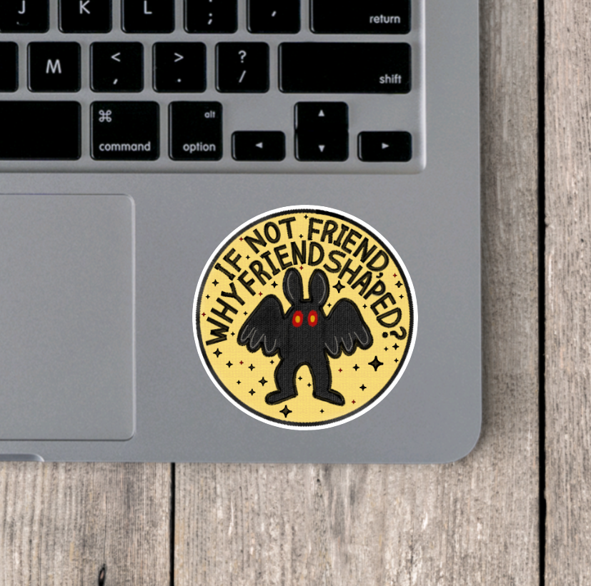 Mothman/Cryptid Friend Vinyl Sticker