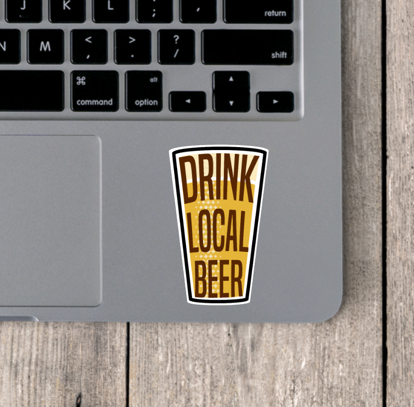 Drink Local Beer Vinyl Sticker