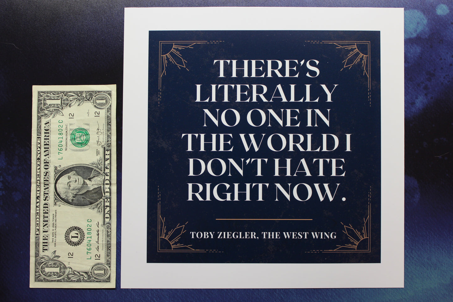 Toby Ziegler Glossy Art Print Ready To Be Framed West Wing