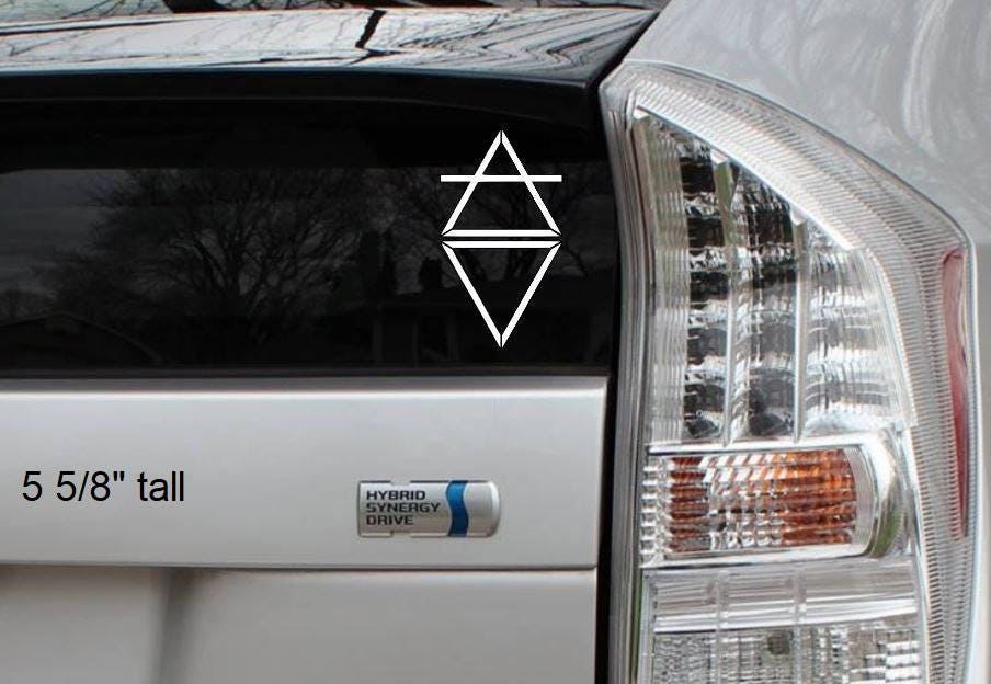 Florence and The Machine Air Water Symbol Vinyl Decal