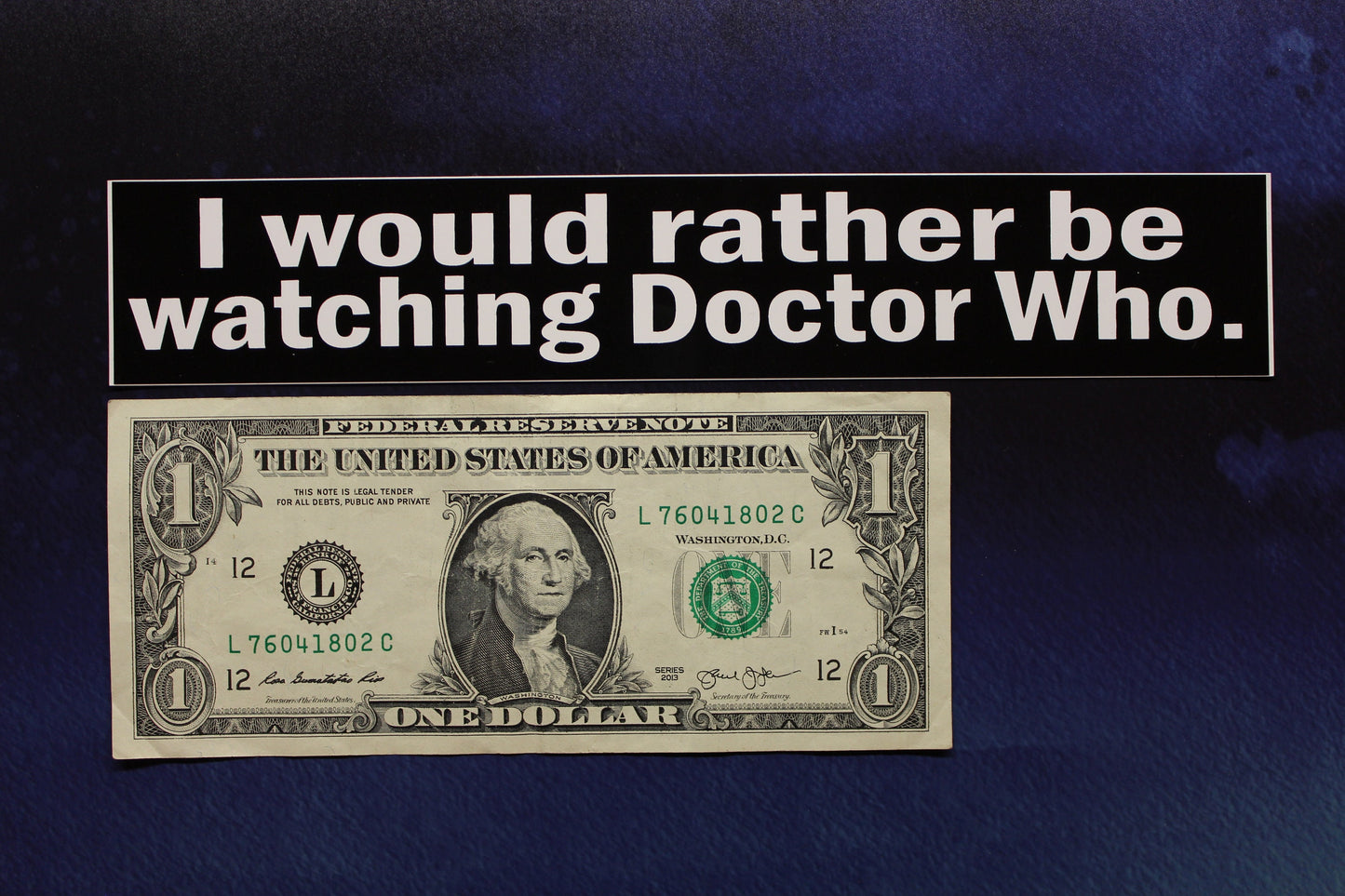 I would rather be watching Doctor Who vinyl sticker car bike laptop