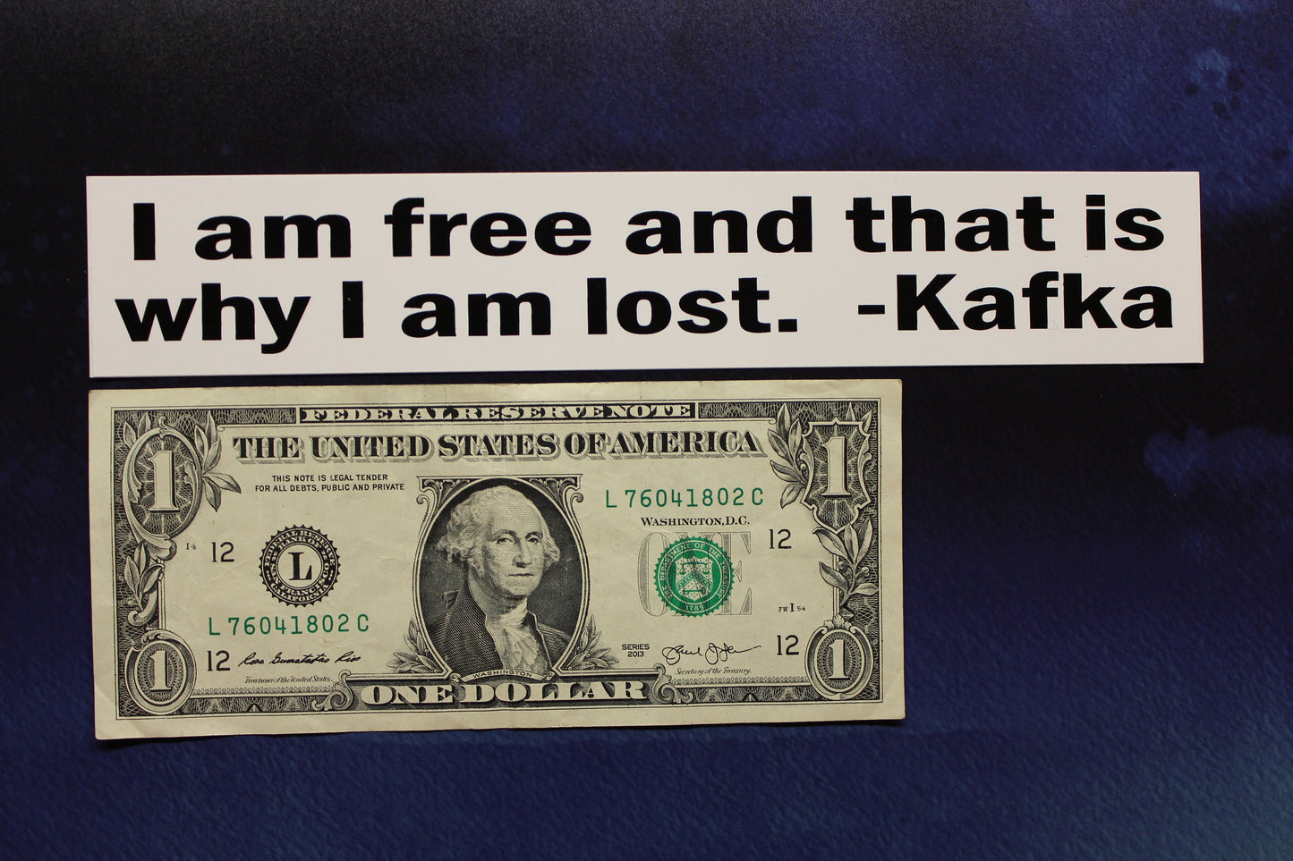 Kafka sticker I am free and that is why I am lost laptop bumper bike car