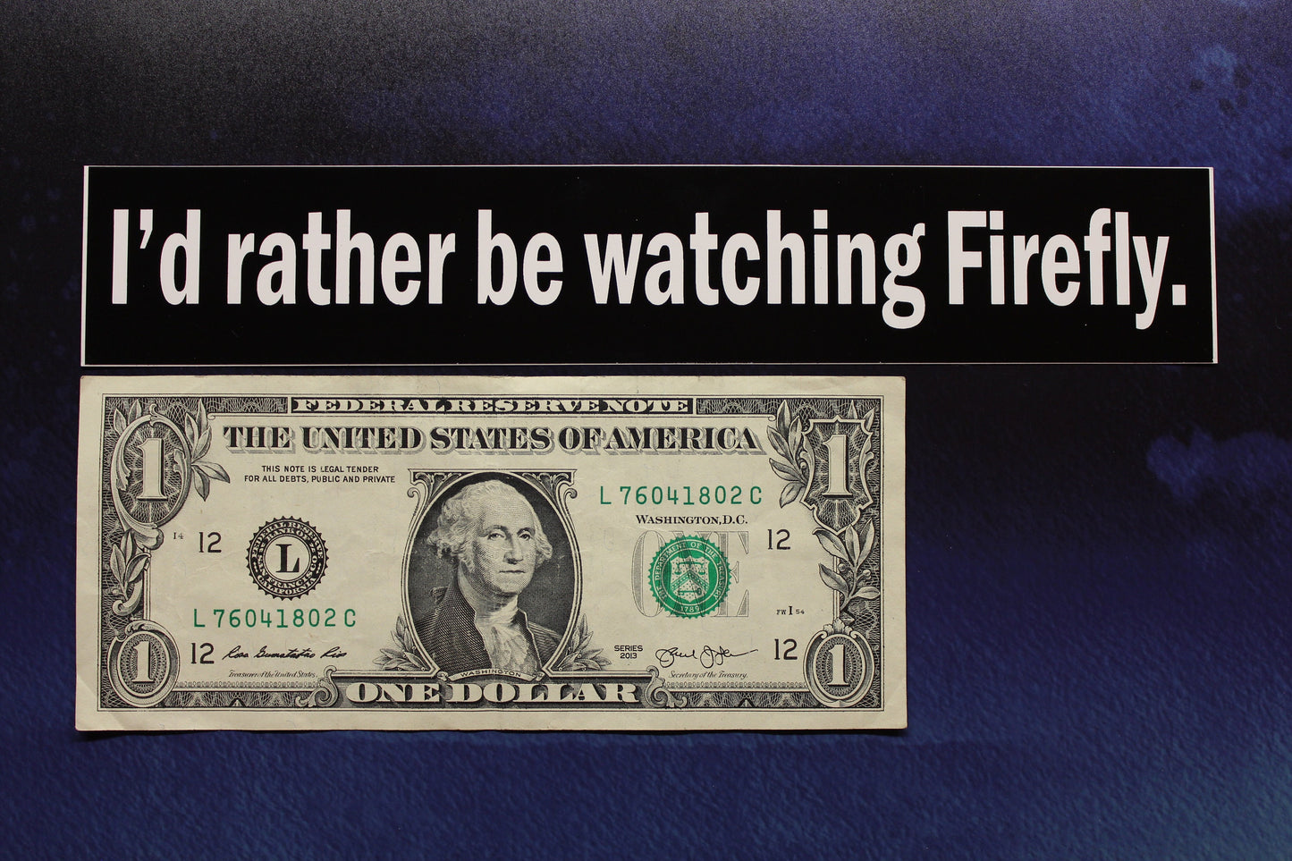 I'd rather be watching Firefly Serenity Vinyl Sticker laptop bike car