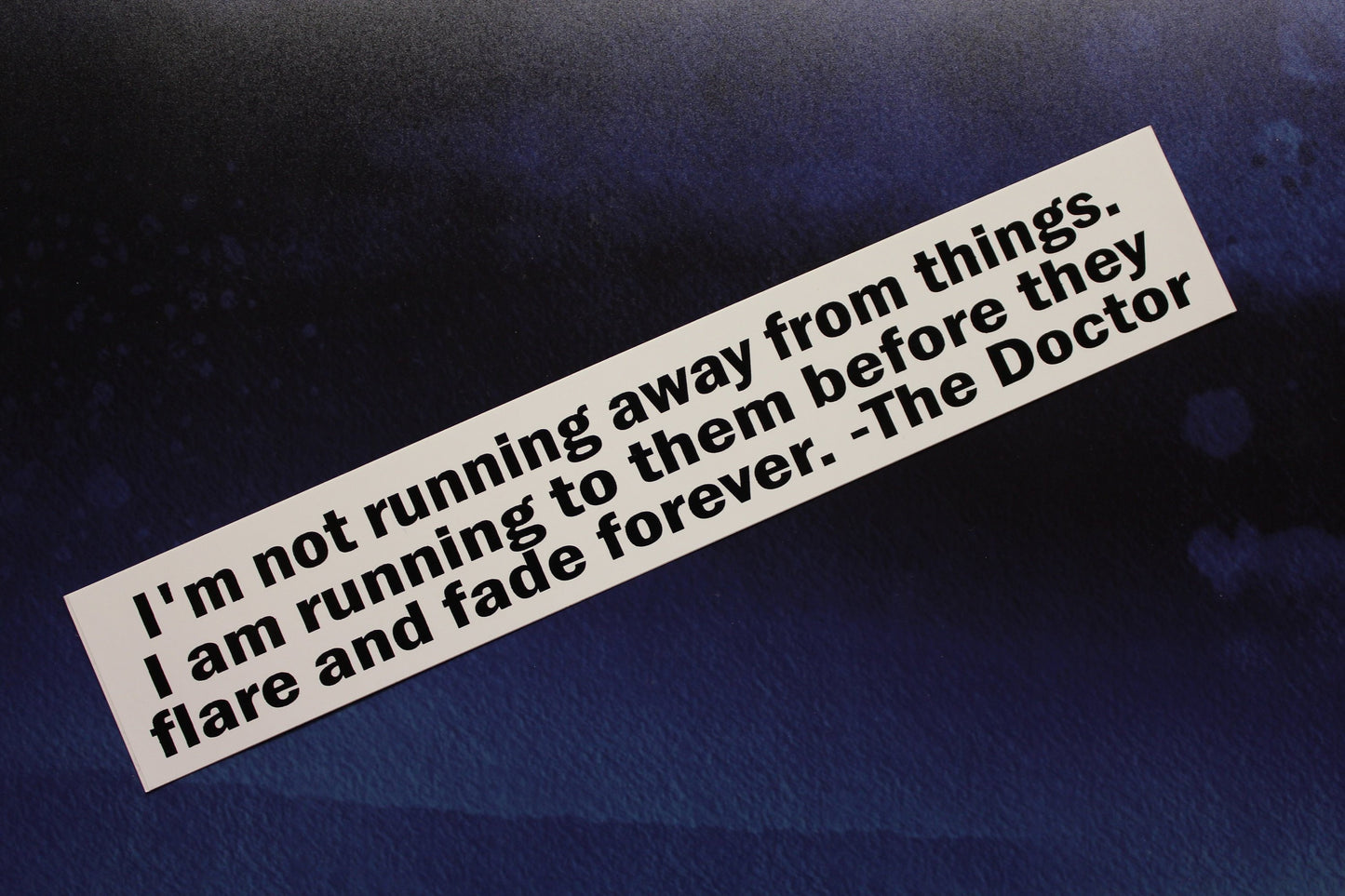 Doctor Who Running Vinyl Bumper, Laptop Sticker car bike guitar