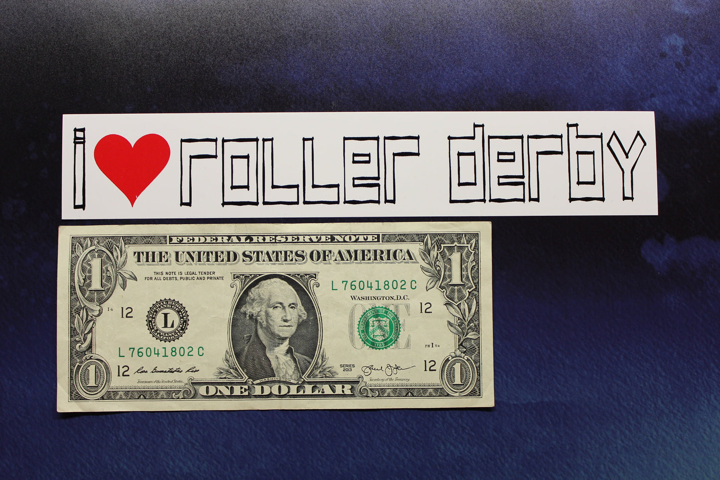 I Heart Roller Derby Vinyl Bumper Sticker Car Laptop Helmet Flat Track