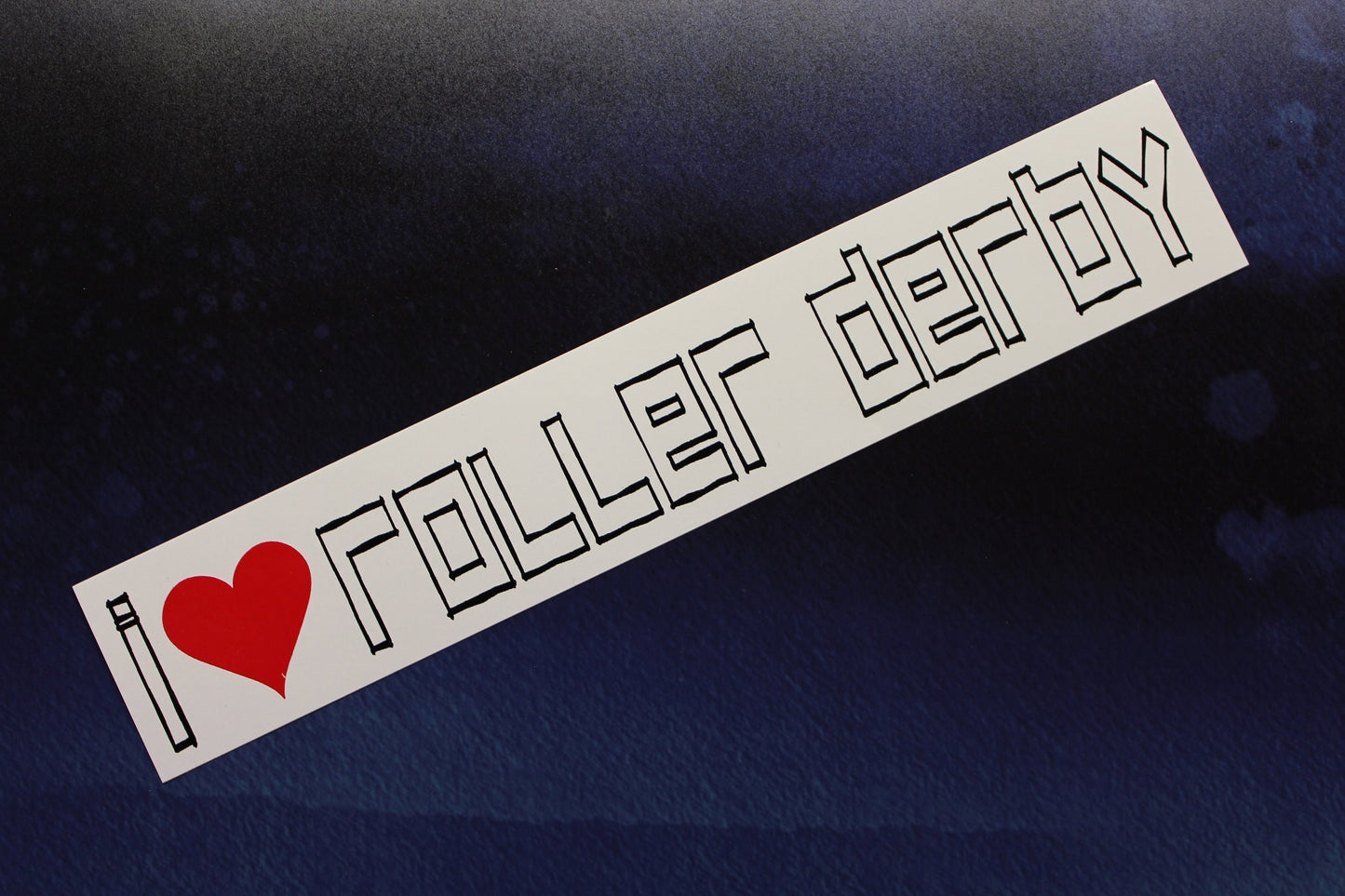 I Heart Roller Derby Vinyl Bumper Sticker Car Laptop Helmet Flat Track