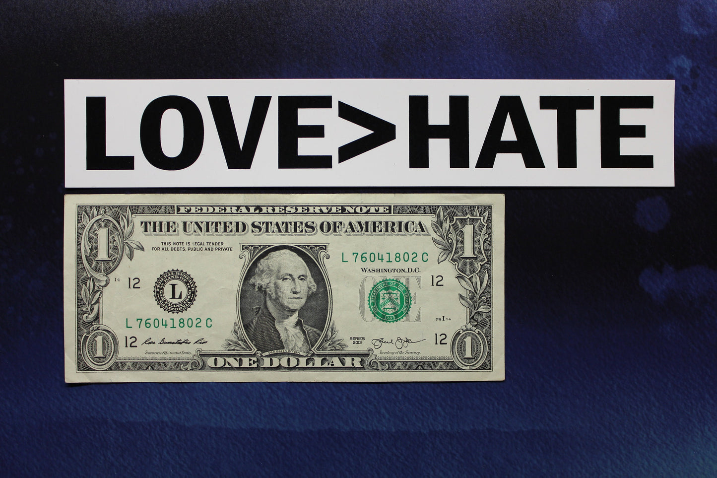 Love > Hate Vinyl Vinyl Bumper Sticker Political Liberal Car Laptop Resistance