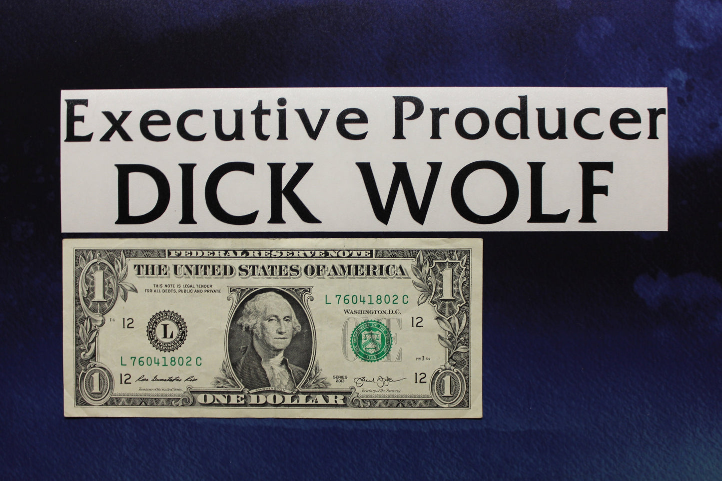 Law & Order SVU Executive Producer Dick Wolf Vinyl Decal