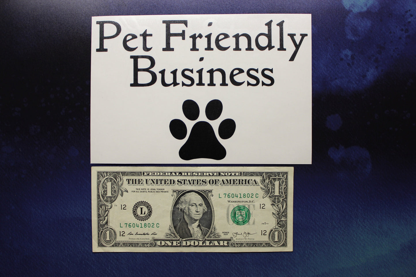 Pet Friendly Business Rub-On Vinyl Die Cut Decal Bumper Sticker Dogs Cats Welcome