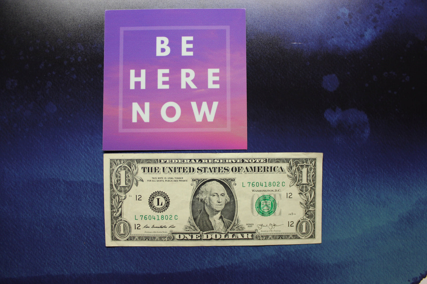 Be Here Now Vinyl Bumper Sticker Car Laptop Bike Ram Dass Mindfulness
