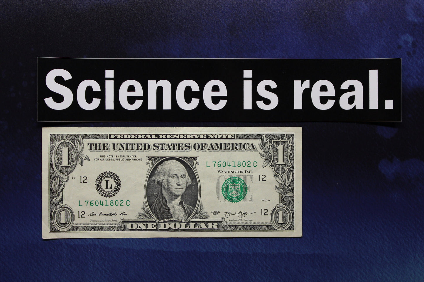 Science Is Real Vinyl Bumper Sticker Car Bike Guitar Laptop