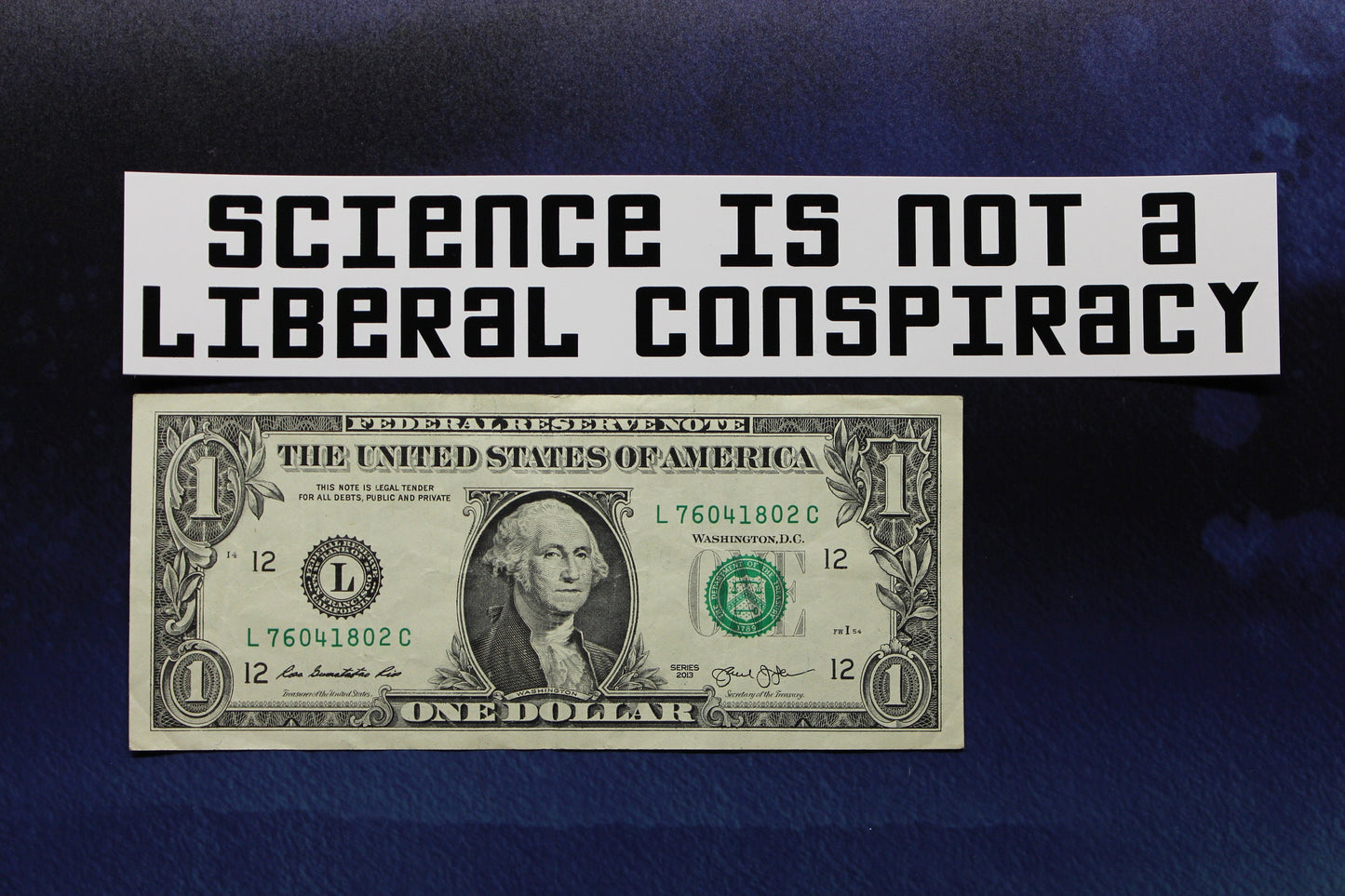 Science is Not a Liberal Conspiracy Vinyl Bumper Sticker Political Car Laptop Progressive Resist