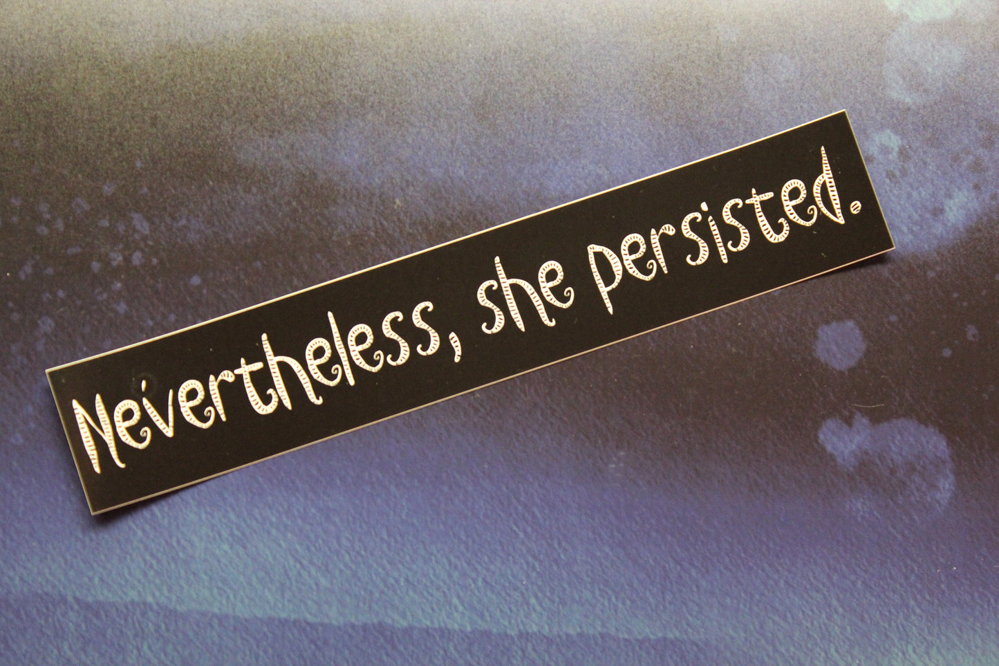 Nevertheless She Persisted Elizabeth Warren Vinyl Bumper Sticker Car Laptop Bike Guitar