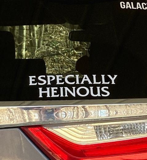 Law & Order SVU Especially Heinous Vinyl Decal