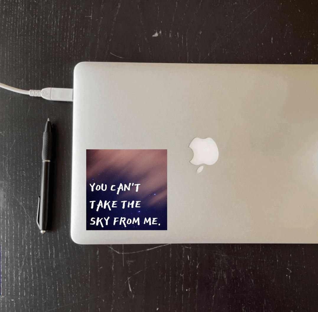 You can't take the sky from me Firefly Ballad of Serenity Vinyl Bumper Sticker Car Laptop Bike Thermos