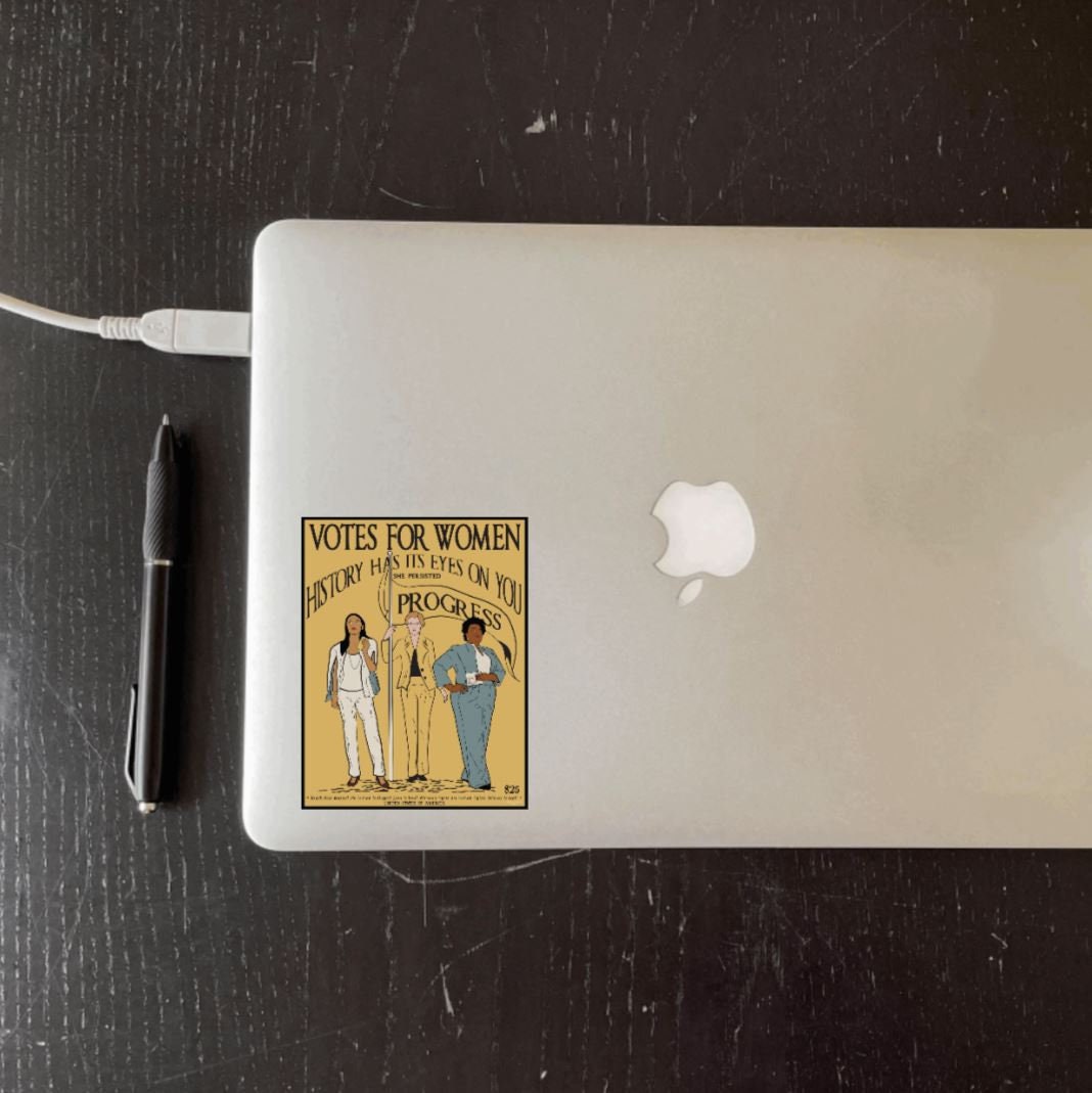 Progress Votes For Women Vinyl Sticker AOC Elizabeth Warren Stacey Abrams