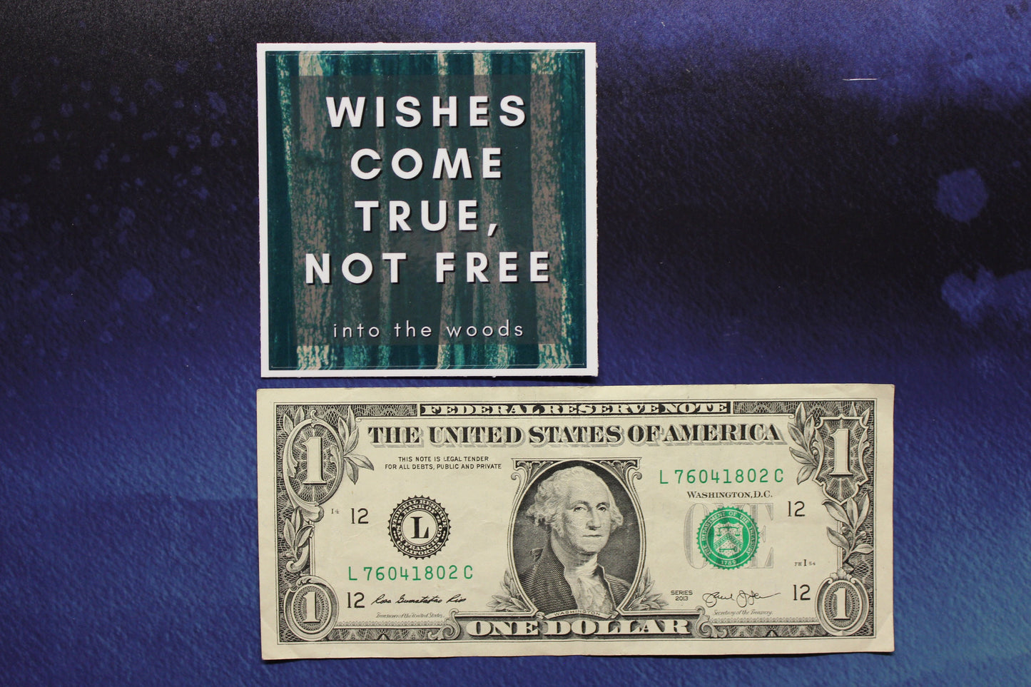 Sondheim Into The Woods Wishes Come True Not Free Vinyl Sticker