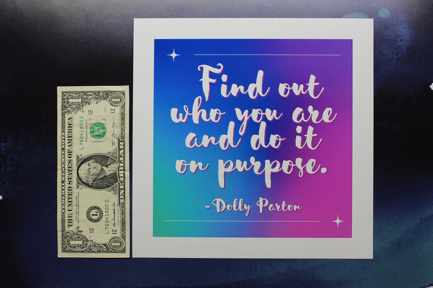 Dolly Parton Glossy Art Print Ready To Be Framed Find Out Who You Are And Do It On Purpose