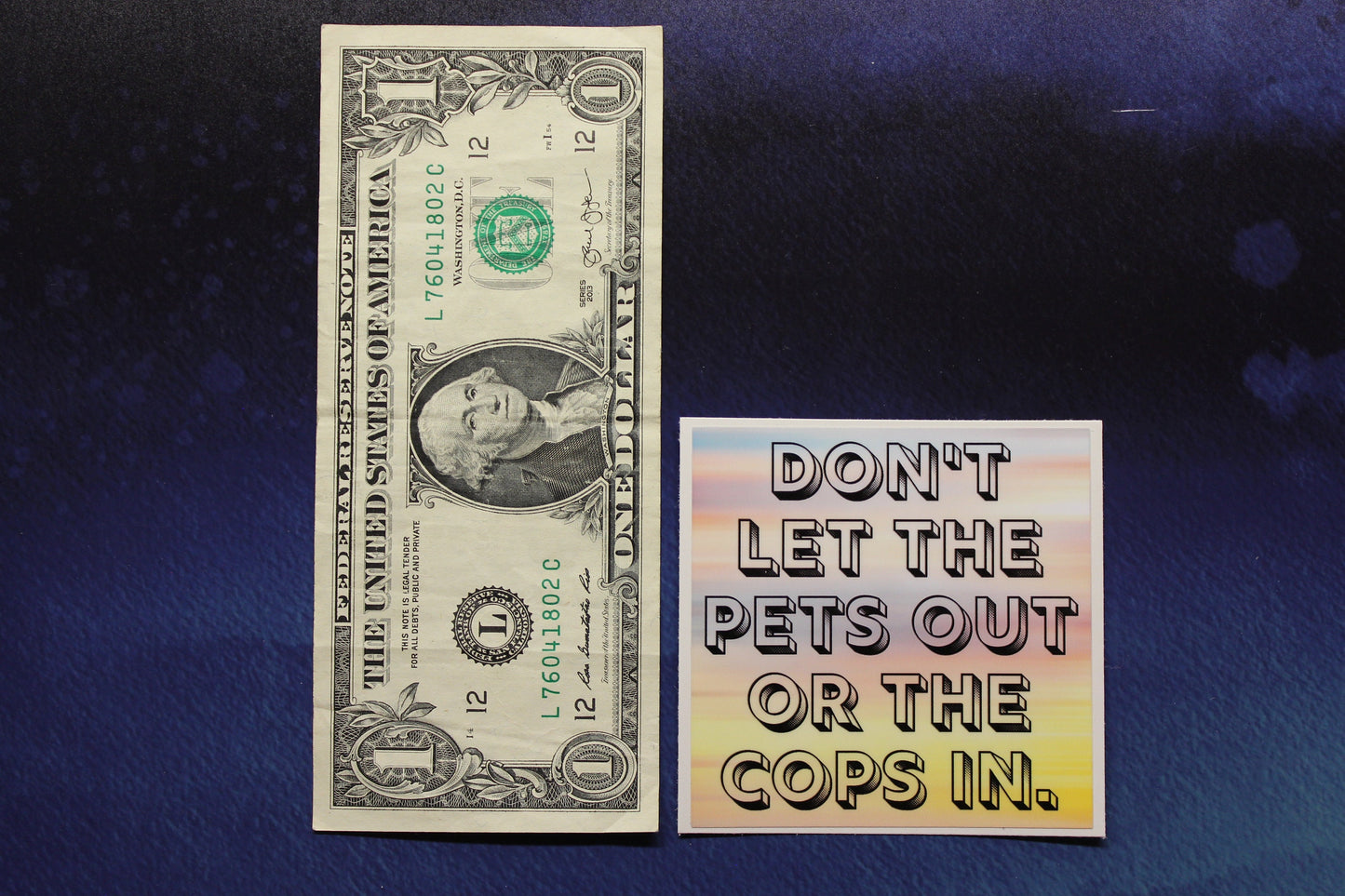 Don't Let The Pets Out or the Cops In Sticker