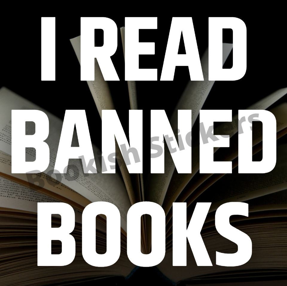 I Read Banned Books Vinyl Sticker