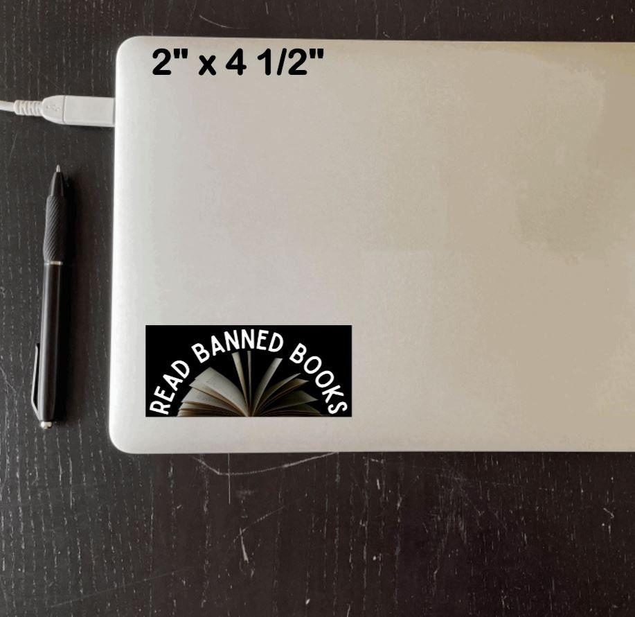 I Read Banned Books Vinyl Sticker